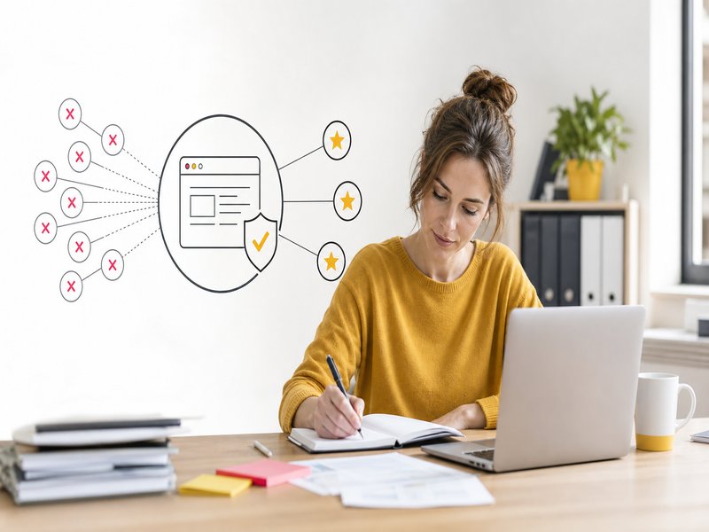 Illustration de l'article « Backlinks et netlinking : le guide complet pour les PME » : 2. La qualité écrase la quantité