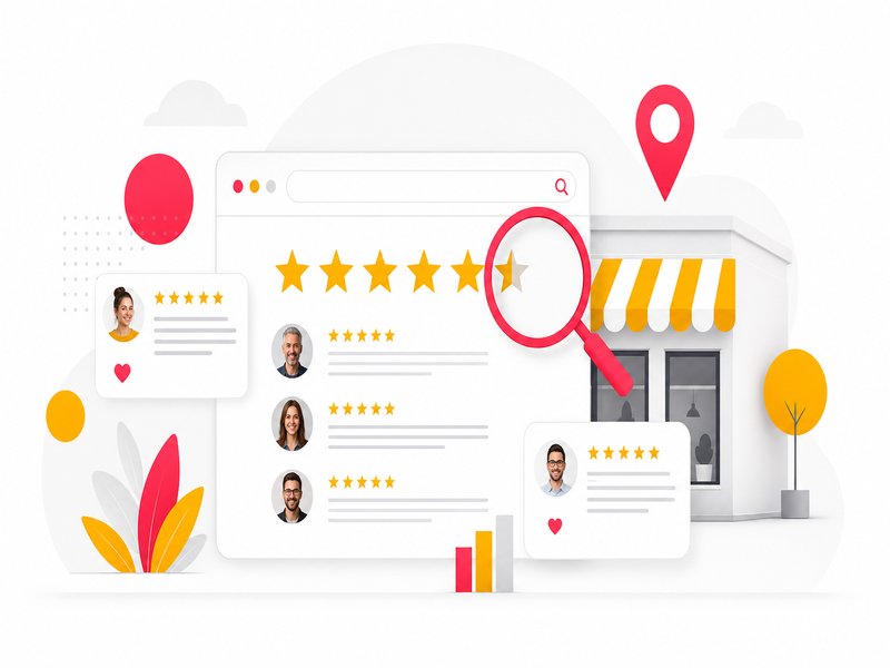 Étoiles de notation et avis Google laissés par les clients, facteur clé pour apparaître dans Google