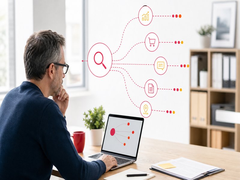 Illustration de l'article « Google AI Mode : le nouveau moteur de recherche conversationnel qui change la do » : Comment fonctionne le query-fan-out