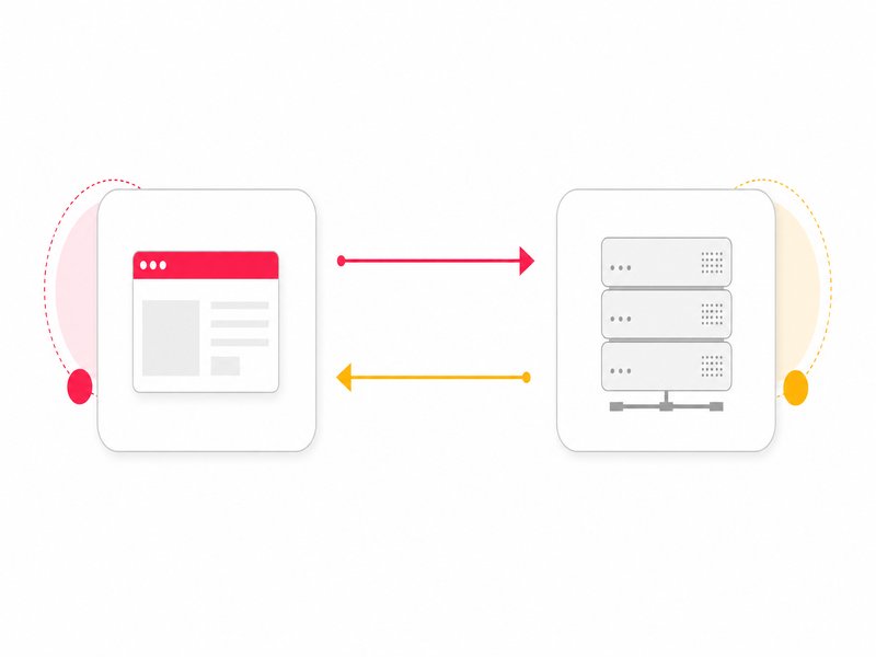 Illustration comparant un site web destiné aux humains et une API qui répond à des programmes