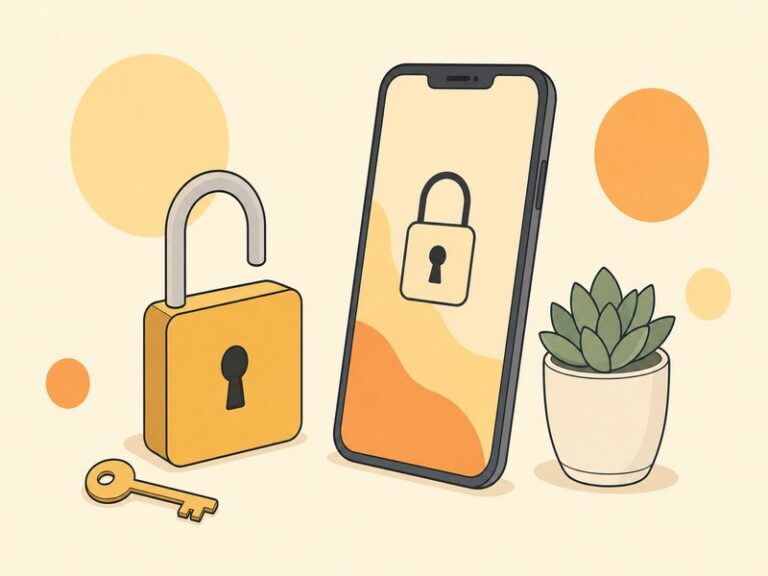 Cadenas ouvert posé à côté d'un téléphone affichant un écran de verrouillage, illustration sur la compromission d'un mot de passe