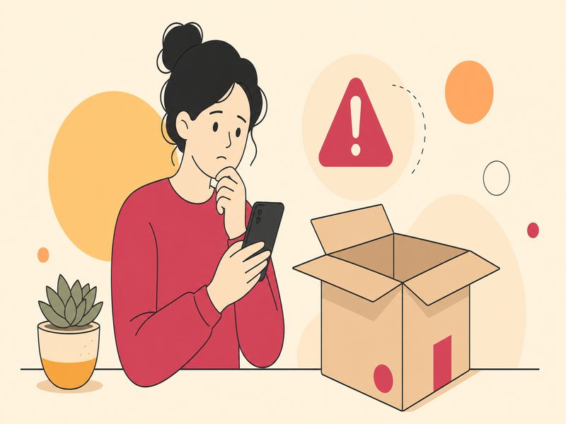 Illustration d'un ordinateur portable affichant une boutique en ligne inspectée à la loupe, avec une carte bancaire posée à côté, pour vérifier la fiabilité d'un site marchand
