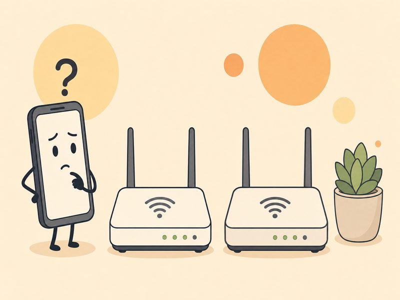 Deux routeurs Wi-Fi identiques dont un faux point d accès contrôlé par un attaquant : illustration de l attaque evil twin qui imite le nom d un réseau sans fil légitime